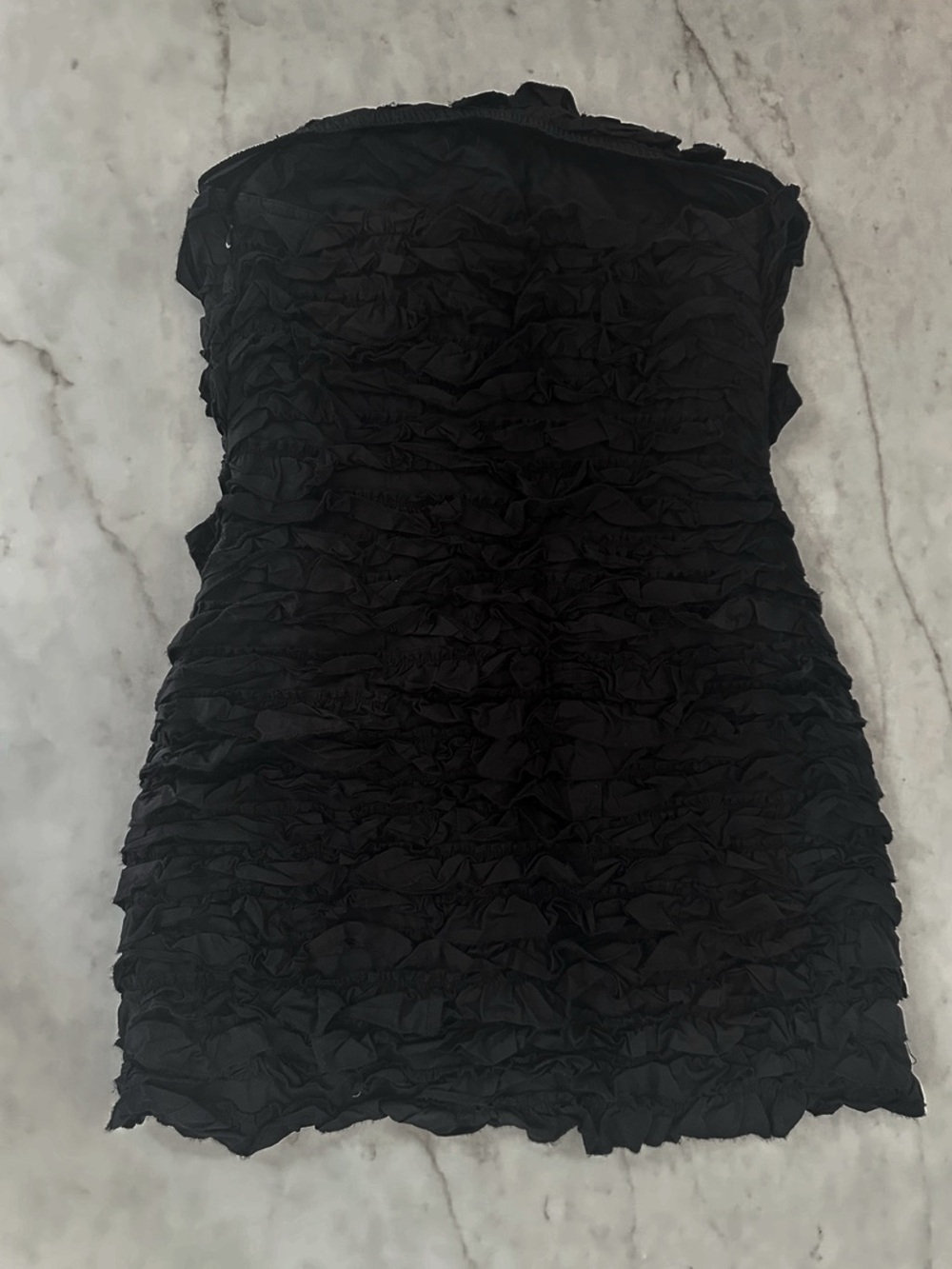 FARM Rio Black Strapless Ruffled Mini Dress 34850 - Picture 7 of 10